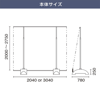 アルファバナー 本体サイズ