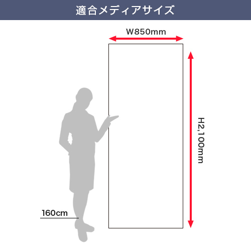 シームレスロールスクリーンバナー (850mm幅) 適合メディアサイズ