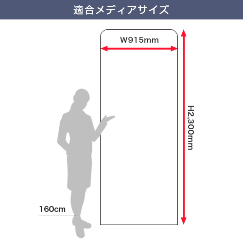 ストレッチスクリーンスタンド (950mm幅) 適合メディアサイズ