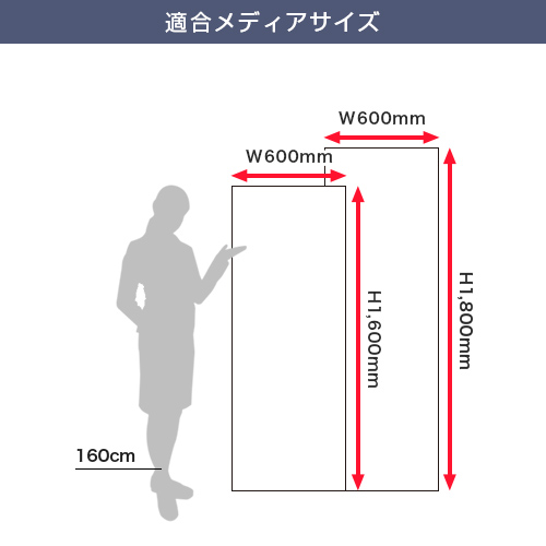 バナースタンド ホワイト 適合メディアサイズ