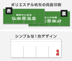 ポリエステル帆布の両面印刷、シンプルな1色デザイン