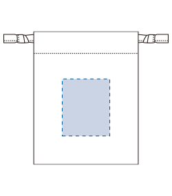 不織布巾着（ＳＳ）（TP-0003）背面プリント範囲