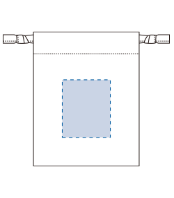 不織布巾着（ＳＳ）（TP-0003）前面プリント範囲