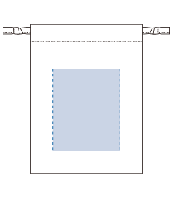 不織布巾着（Ｓ）（TP-0004）前面プリント範囲