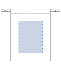 不織布巾着（Ｍ）（TP-0005）背面プリント範囲
