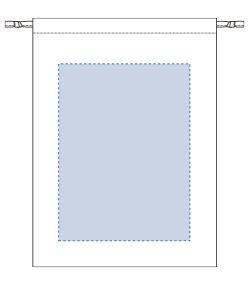 不織布巾着（Ｌ）（TP-0006）背面プリント範囲