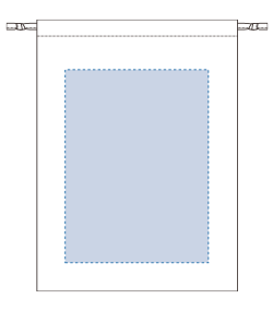 不織布巾着（Ｌ）（TP-0006）前面プリント範囲