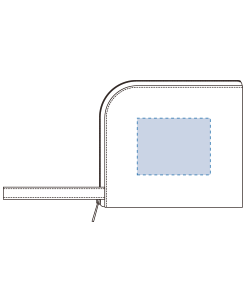 キャンバスＬ字ファスナーフラットポーチ（Ｓ）（TP-0007）背面プリント範囲