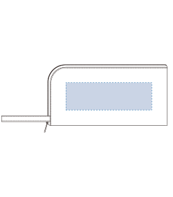 キャンバスＬ字ファスナーフラットポーチ（Ｍ）（TP-0008）背面プリント範囲