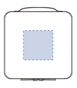 キャンバススクエアファスナーポーチ（Ｓ）（TP-0009）天面プリント範囲