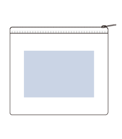 カラーファスナークリアポーチ(M)（TP-0043）背面プリント範囲
