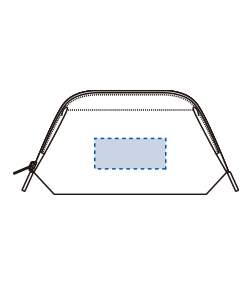 【在庫限り】キャンバスワイヤーポーチ（S）（TR-0829）前面プリント範囲