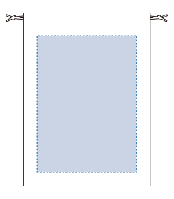 デニムライク巾着(L)-プリント必須商品　（TR-1258）背面プリント範囲