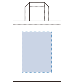 オーガニック厚手コットンA4フラットバッグ（TR-1294）前面プリント範囲