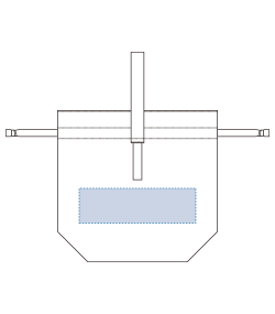 クルリト　コンパクトクーラー巾着バッグ（TR-1334）背面プリント範囲