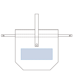 クルリト　コンパクトクーラー巾着バッグ（TR-1334）前面プリント範囲