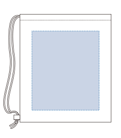 不織布巾着ショルダーバッグ（TR-1342）前面プリント範囲