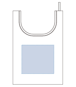 ファインライトポリマルシェバッグ（Ｍ）（TR-1346）背面プリント範囲