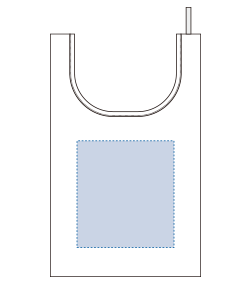 ファインライトポリマルシェバッグ（Ｌ）（TR-1347）背面プリント範囲