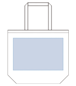 ポケッタブルトート（Ｌ）ポーチ付（TR-1350）背面プリント範囲