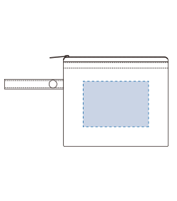 ポケッタブルトート（Ｌ）ポーチ付（TR-1350）ポーチプリント範囲