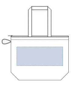 ポケッタブルファスナートート（Ｍ）（TR-1351）前面プリント範囲