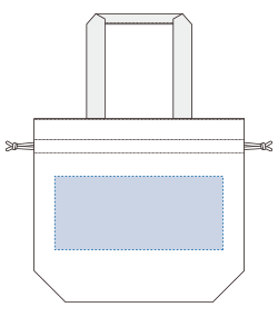 ポリ巾着トート（Ｍ）（TR-1353）前面プリント範囲