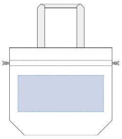 ポリ巾着トート（Ｌ）（TR-1354）背面プリント範囲