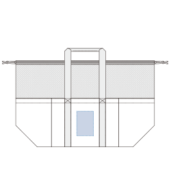 ポケッタブルレジカゴトート（TR-1355）背面プリント範囲