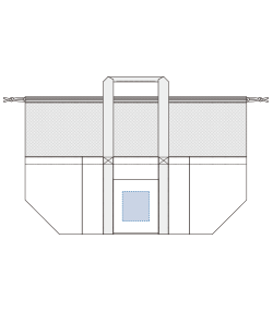 ポケッタブルレジカゴトート（TR-1355）前面プリント範囲
