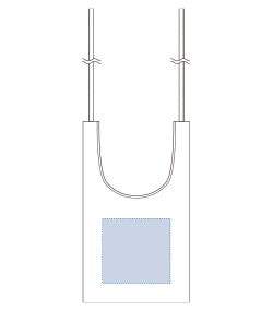 シャンブリック紐付マルシェバッグ（TR-1356）背面プリント範囲
