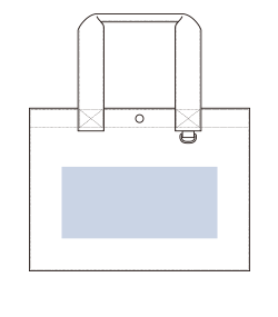 キャンバスカラーハンドルスクエアトート（TR-1383）背面プリント範囲